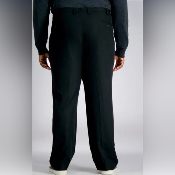 HAGGAR Cool 18Pro Black Classic Fit, Pleat Front Hidden Expand.Waistband… - Picture 5 of 15